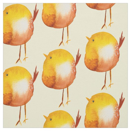 Tissu Aquarelle jaune mignon (Échantillon)