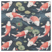 Tissu Aquarelle Koi Pond (Fermer)