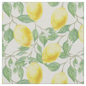 Tissu Aquarelle Lin citron (Détail)