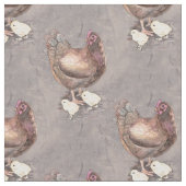 Tissu Aquarelle mère Hen et Chicks (Fermer)