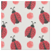 Tissu aquarelle mignon rouge ladybugs à petits pois (Fermer)