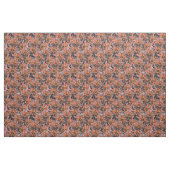 Tissu Aquarelle orangée et marron. (Yard)