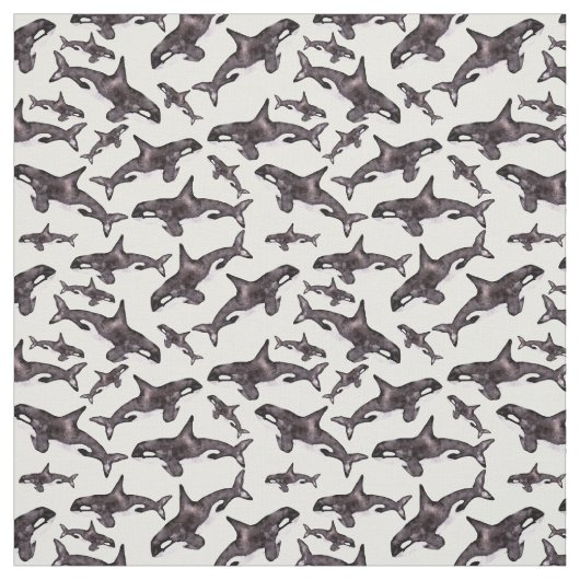Tissu Aquarelle Orca (Échantillon)