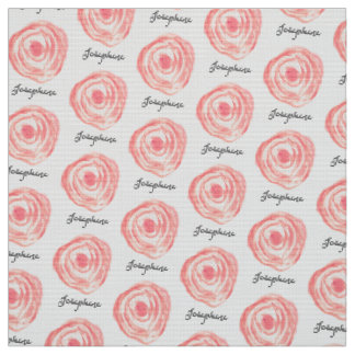 Tissu Aquarelle personnalisée Coral Rose Flower