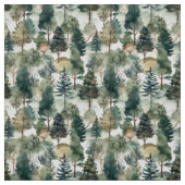 Tissu Aquarelle Pine Arbres (Échantillon)
