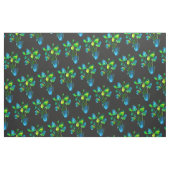 Tissu Aquarelle plante art vert et bleu abstrait (Fat Quarter)