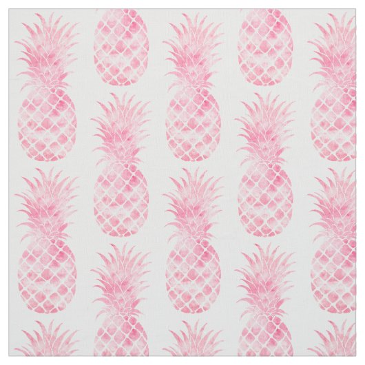 Tissu Aquarelle rose Ananas (Échantillon)