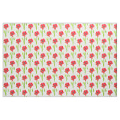 Tissu Aquarelle rouge à fleurs (Yard)