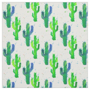 Tissu Aquarelle Saguaro Cactus