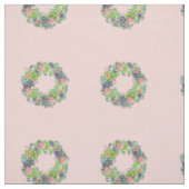 Tissu Aquarelle Succulente Courbe Florale (Échantillon)
