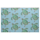 Tissu Aquarelle Turtle Dessin bleu (Fat Quarter)