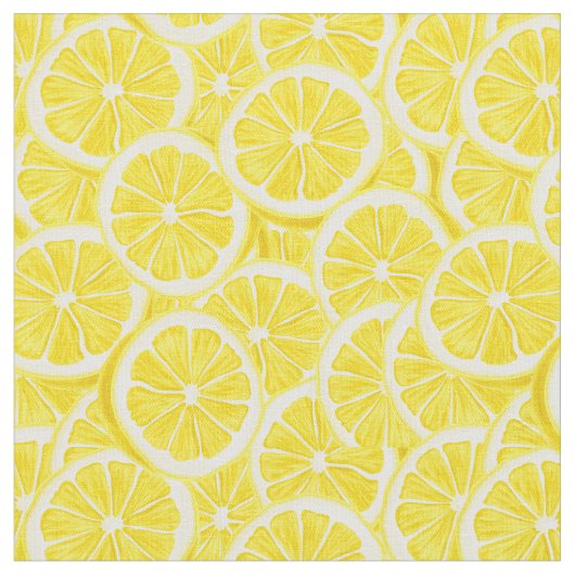 Tissu Aquarelles de citron (Fermer)