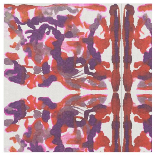 Tissu Aquarelles de rouge et de pourpre (Fermer)