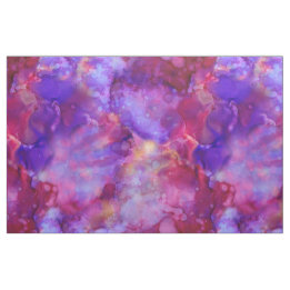 Tissu Aquarelles d'imaginaire, tons chauds :