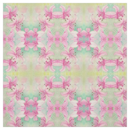 Tissu - Aquarelles roses (Échantillon)