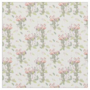 Tissu Aquarelles tropicales des Flamants roses Répéter l
