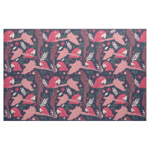 Tissu Ara Parrot Red Blue Tropical Motif (Yard)