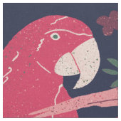 Tissu Ara Parrot Red Blue Tropical Motif (Fermer)