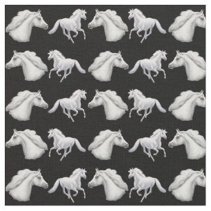 Tissu Arabe blanc élégant de cheval