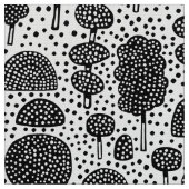 Tissu Arboretum 230715 - Noir sur blanc (Fermer)