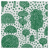 Tissu Arboretum 230715 - Vert forestier sur blanc (Fermer)