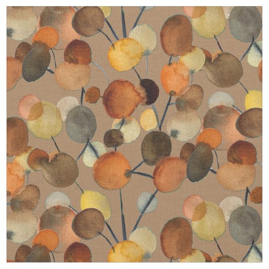 Tissu Arbre Abstrait brun d'automne (Fermer)