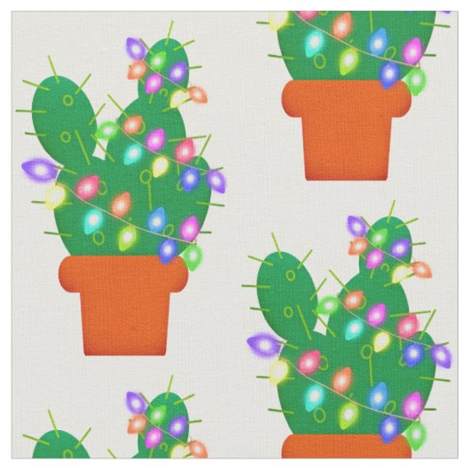 Tissu arbre de Noël de cactus (Fermer)
