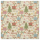 Tissu arbre de Noël disco rétro funky 1970 (Échantillon)