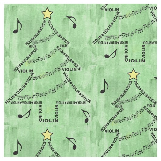 Tissu Arbre de Noël du texte de violon (Fermer)