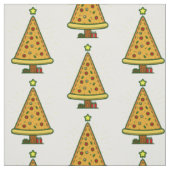 Tissu arbre de Noël moche pizza (Échantillon)