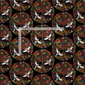 Tissu arbre de noir de la vie (Carreau)