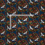 Tissu arbre de vie bleu (Carreau)
