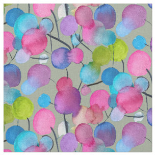 Tissu Arbre d'été rose Abstrait