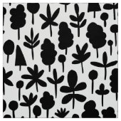 Tissu Arbre et feuille Motif 051017 - Noir (Échantillon)
