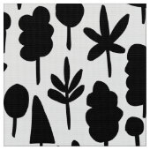 Tissu Arbre et feuille Motif 051017 - Noir (Fermer)