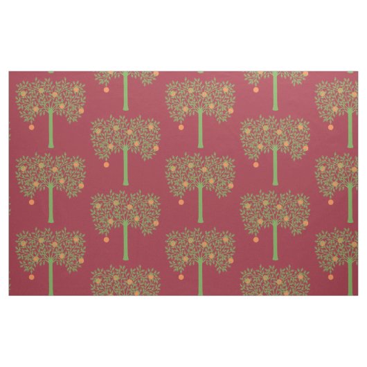 Tissu Arbre orange stylisé (Yard)