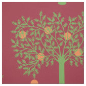 Tissu Arbre orange stylisé (Échantillon)