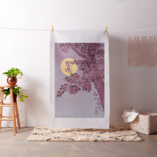 Tissu Arbre sous la lune bleue : nuit de floraison des c