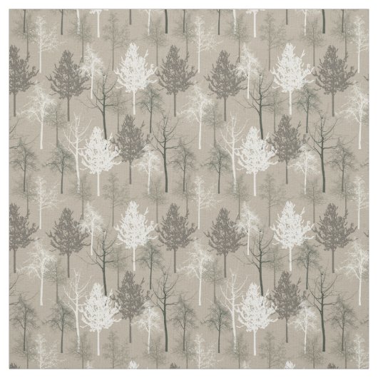 Tissu Arbres Brown crèmes (Échantillon)