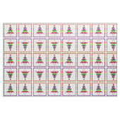 Tissu Arbres de Noël multicolores (Fat Quarter)