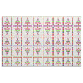 Tissu Arbres de Noël multicolores #3 (Fat Quarter)