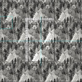 Tissu Arbres NC black Fabric (Carreau)