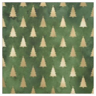 Tissu Arbres verts de Noël