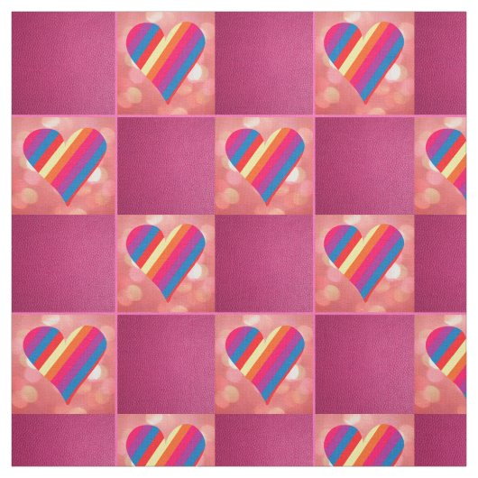 Tissu Arc-en-ciel rose 2 (Échantillon)