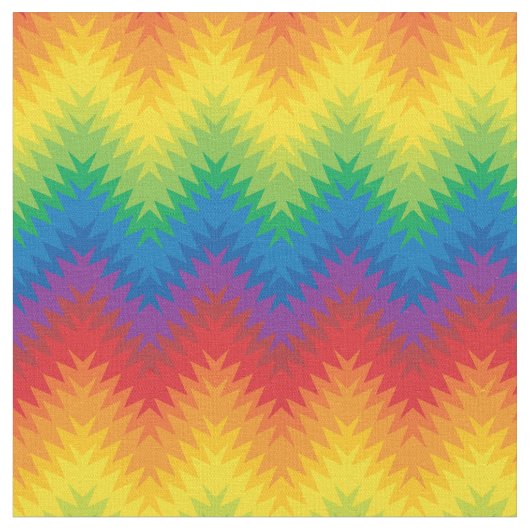 Tissu Arc en ciel ZigZag (Fermer)