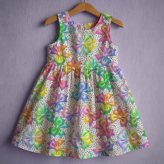 Tissu Arcs arc-en-ciel et pois