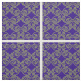 Tissu Argent bleu Damask Bows (Échantillon)