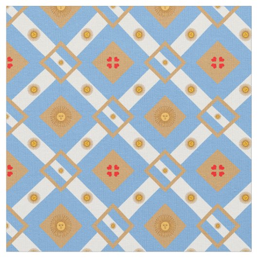 Tissu Argentine, Sol de Mayo & Argentine Drapeau mode (Fermer)