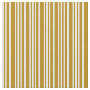 Tissu Argument d'or foncé et Motif rayé blanc