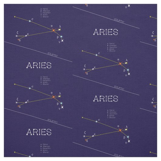 Tissu Aries de Zodiac Constellation (Échantillon)